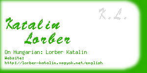 katalin lorber business card